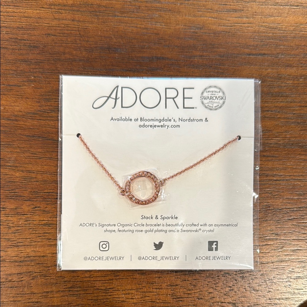 🔺FREE WHEN BUNDLED🔺 “Rose Gold”-Plated Bracelet w/ Swarovski Crystal — Adore